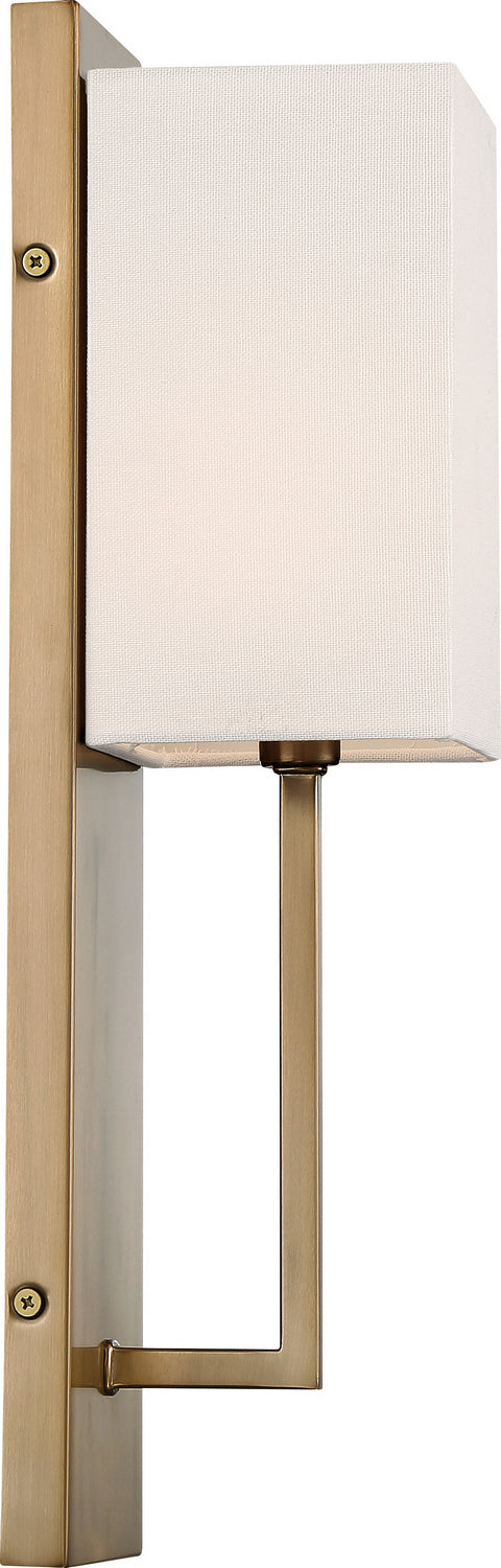 Nuvo Lighting - 60-6692 - One Light Wall Sconce - Vesey - Burnished Brass / White