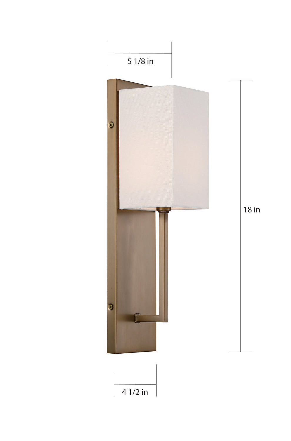 Nuvo Lighting - 60-6692 - One Light Wall Sconce - Vesey - Burnished Brass / White