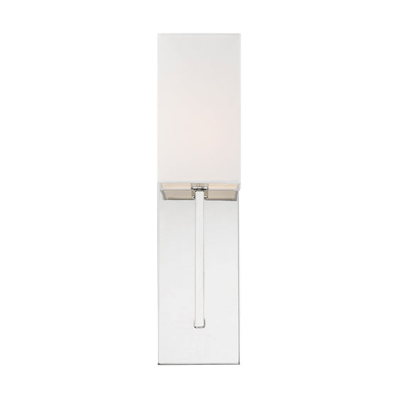 Nuvo Lighting - 60-6693 - One Light Wall Sconce - Vesey - Polished Nickel / White Fabric