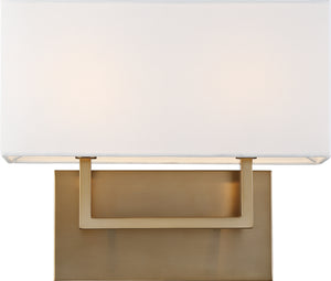 Nuvo Lighting - 60-6717 - Two Light Vanity - Tribeca - Burnished Brass / White