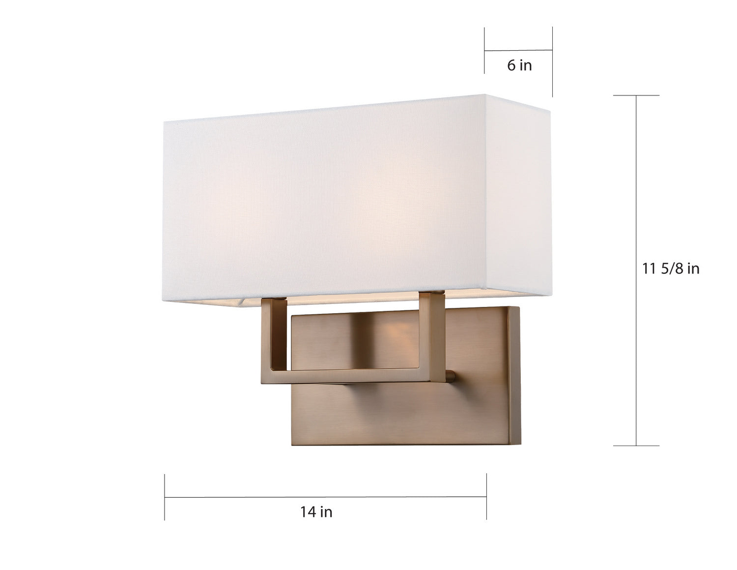 Nuvo Lighting - 60-6717 - Two Light Vanity - Tribeca - Burnished Brass / White