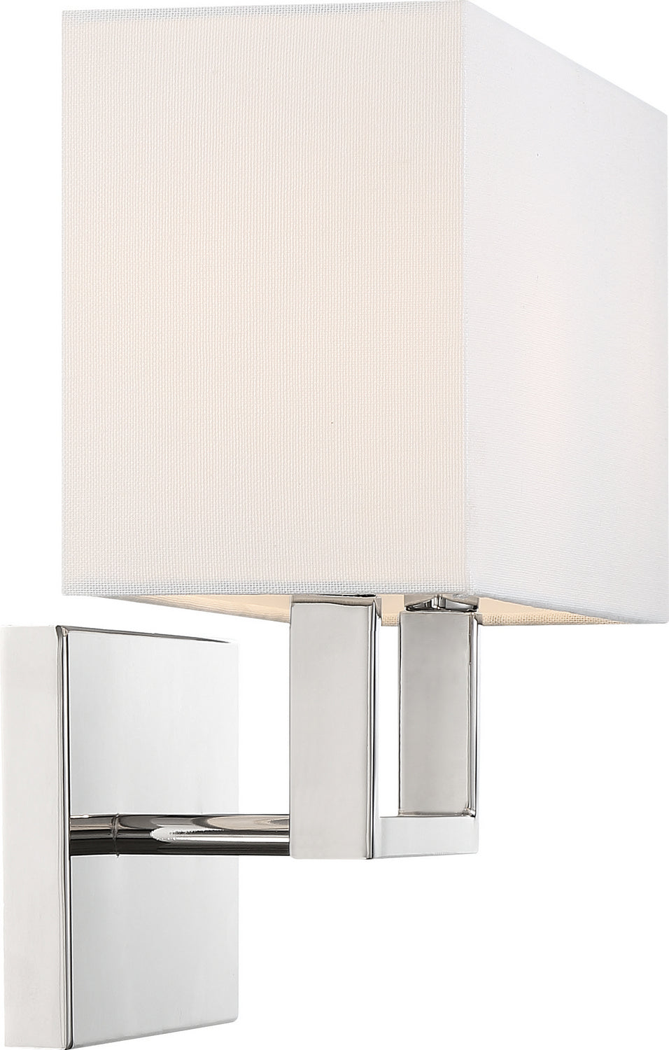 Nuvo Lighting - 60-6718 - Two Light Vanity - Tribeca - Polished Nickel / White Fabric