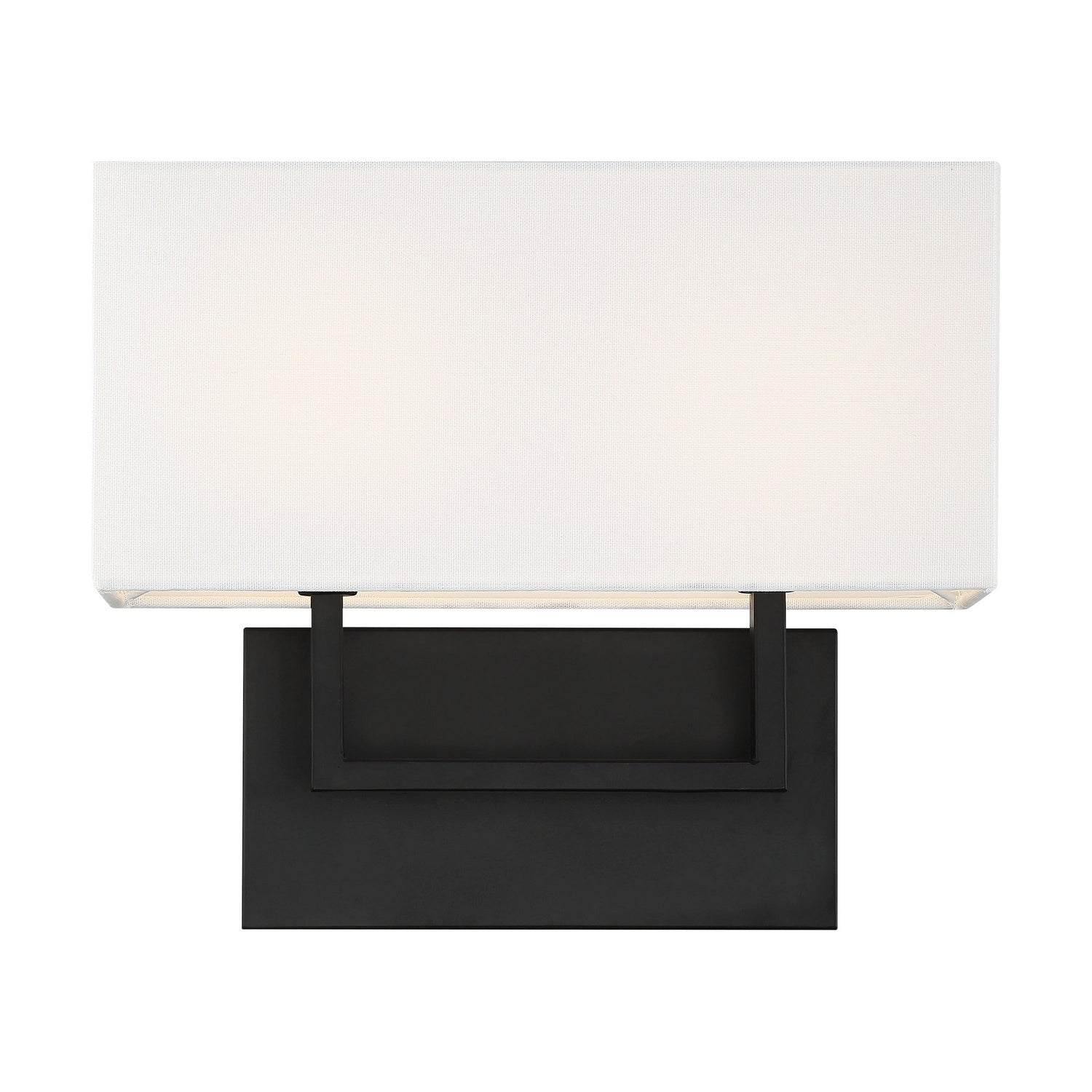 Nuvo Lighting - 60-6719 - Two Light Vanity - Tribeca - Aged Bronze / White Fabric