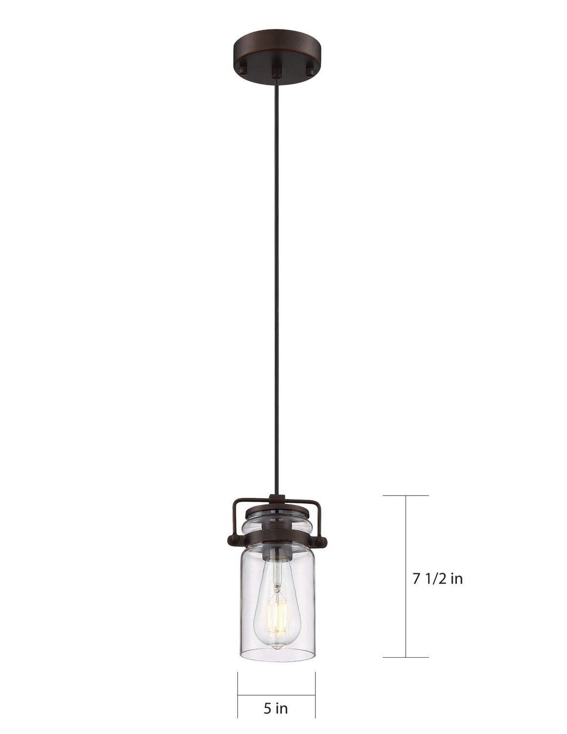 Nuvo Lighting - 60-6731 - One Light Mini Pendant - Antebellum - Mahogany Bronze / Clear Glass