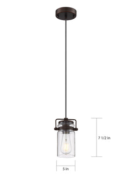 Nuvo Lighting - 60-6731 - One Light Mini Pendant - Antebellum - Mahogany Bronze / Clear Glass