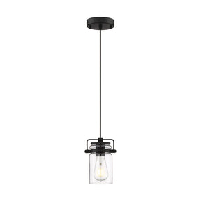 Nuvo Lighting - 60-6732 - One Light Mini Pendant - Antebellum - Matte Black / Clear Glass