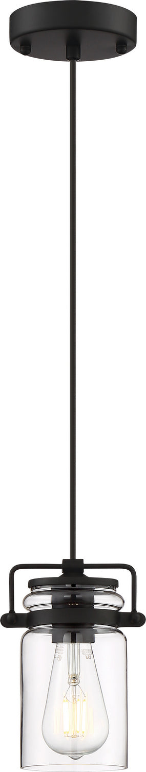 Nuvo Lighting - 60-6732 - One Light Mini Pendant - Antebellum - Matte Black / Clear Glass