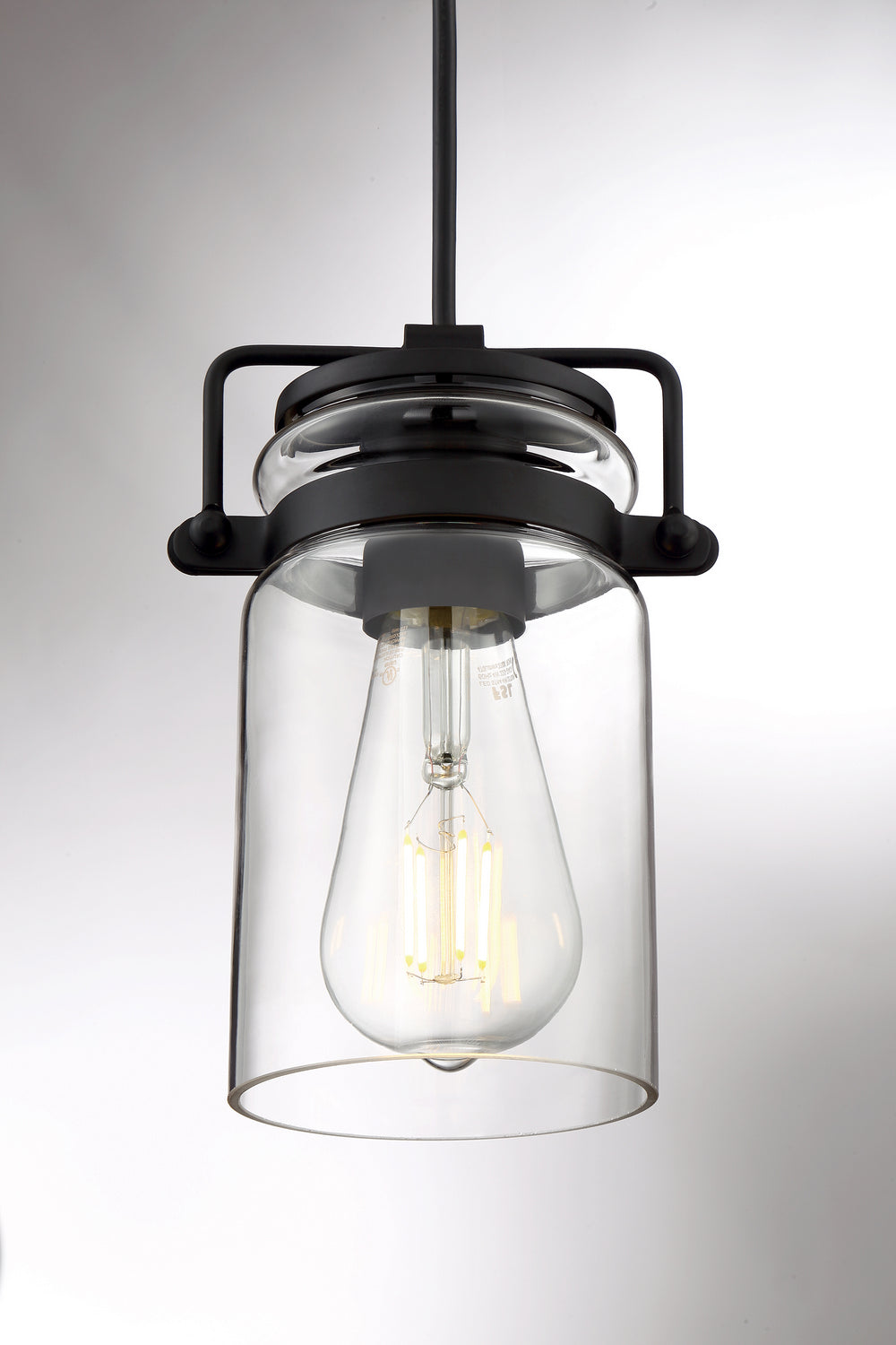 Nuvo Lighting - 60-6732 - One Light Mini Pendant - Antebellum - Matte Black / Clear Glass