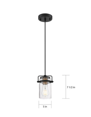 Nuvo Lighting - 60-6733 - One Light Mini Pendant - Antebellum - Black