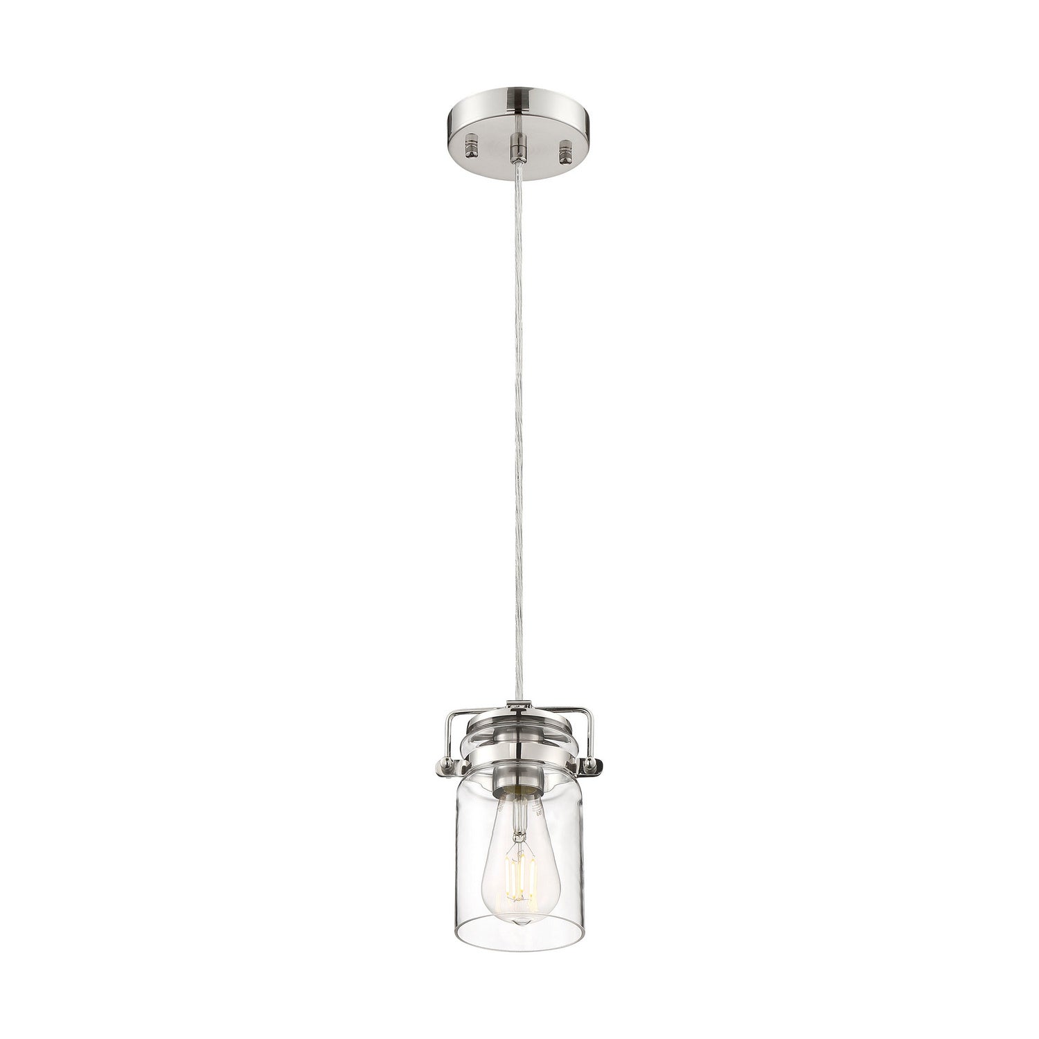 Nuvo Lighting - 60-6734 - One Light Mini Pendant - Antebellum - Polished Nickel / Clear Glass