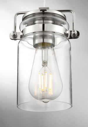 Nuvo Lighting - 60-6734 - One Light Mini Pendant - Antebellum - Polished Nickel / Clear Glass