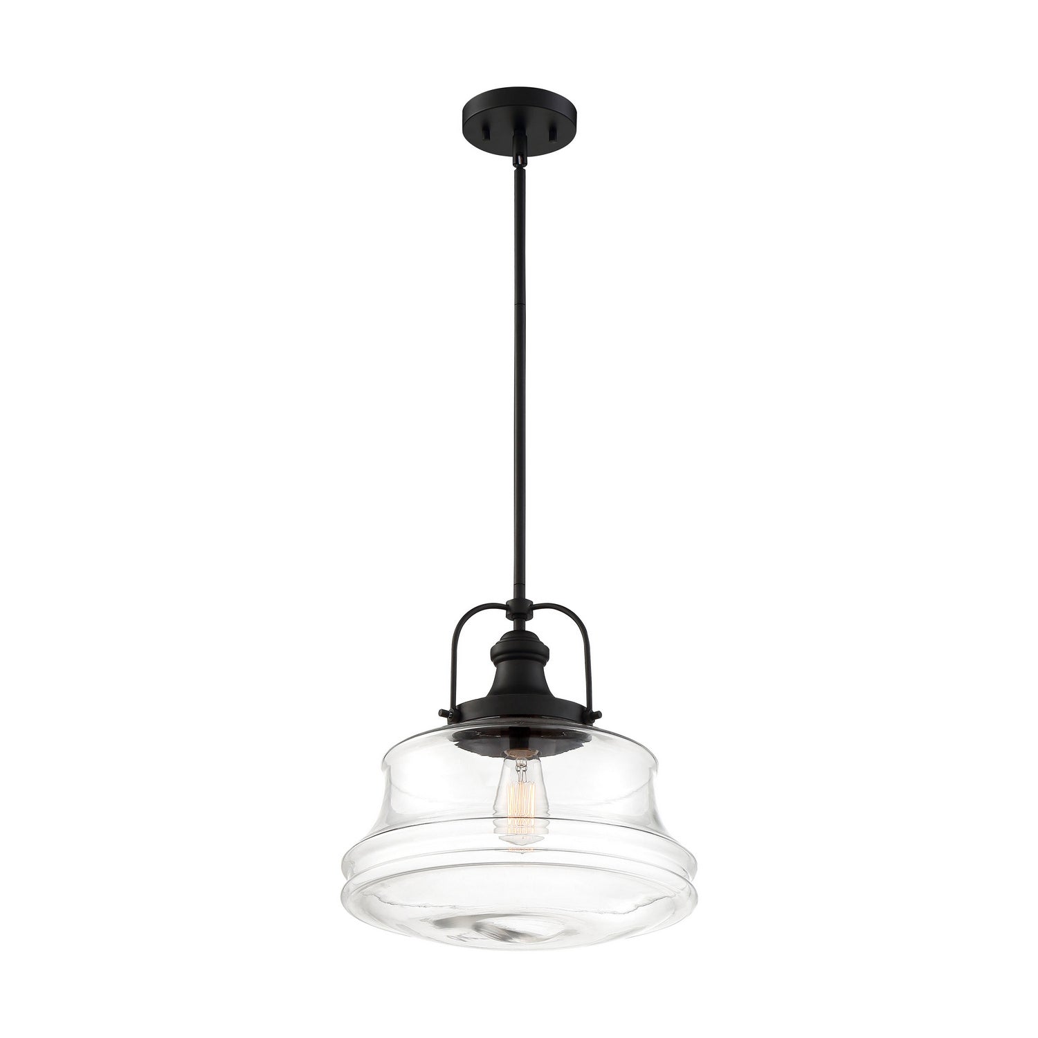 Nuvo Lighting - 60-6759 - One Light Pendant - Basel - Bronze / Clear Glass