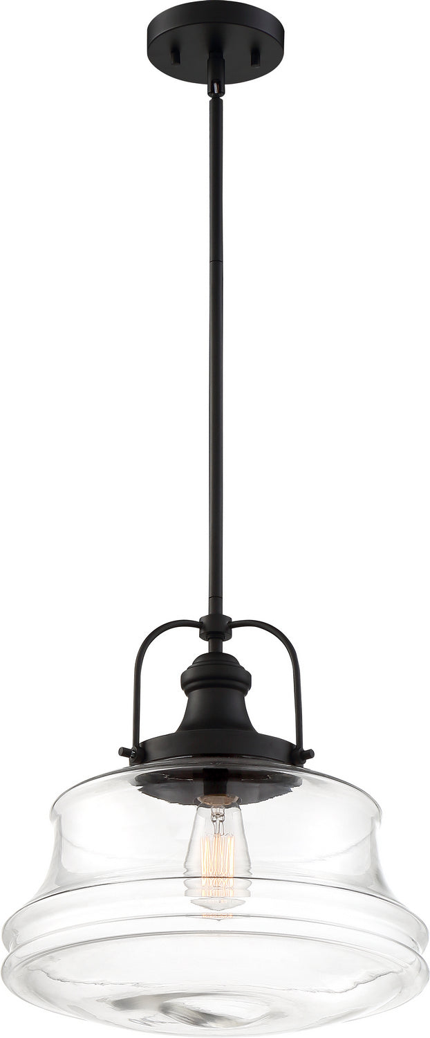 Nuvo Lighting - 60-6759 - One Light Pendant - Basel - Bronze / Clear Glass