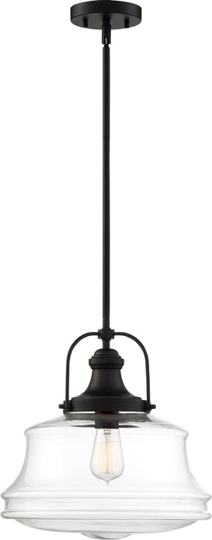 Nuvo Lighting - 60-6759 - One Light Pendant - Basel - Bronze / Clear Glass