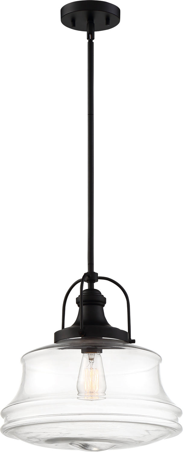 Nuvo Lighting - 60-6759 - One Light Pendant - Basel - Bronze / Clear Glass