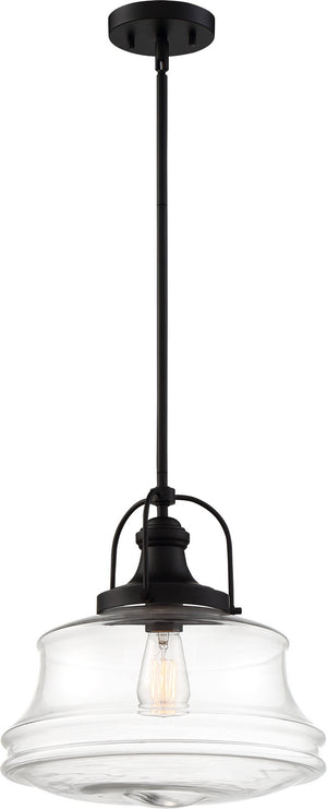 Nuvo Lighting - 60-6759 - One Light Pendant - Basel - Bronze / Clear Glass