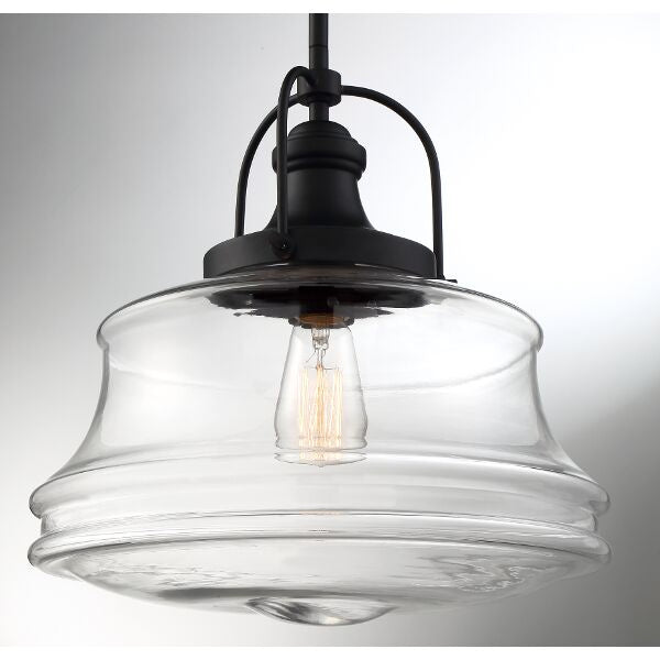 Nuvo Lighting - 60-6759 - One Light Pendant - Basel - Bronze / Clear Glass