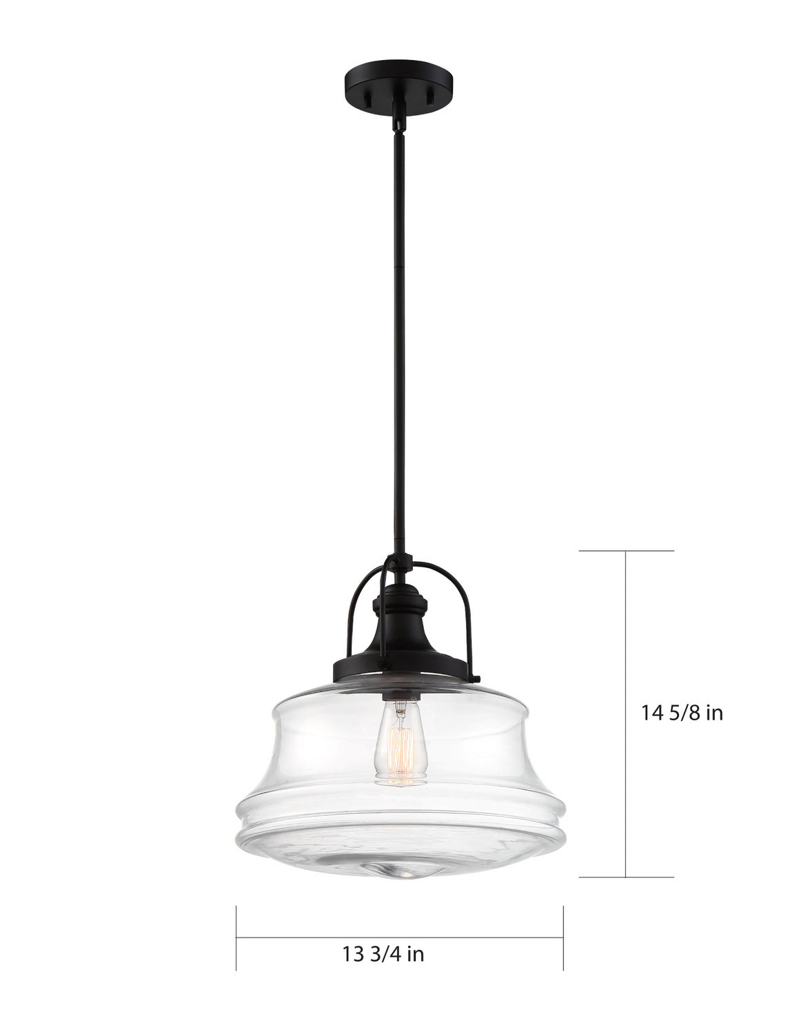 Nuvo Lighting - 60-6759 - One Light Pendant - Basel - Bronze / Clear Glass