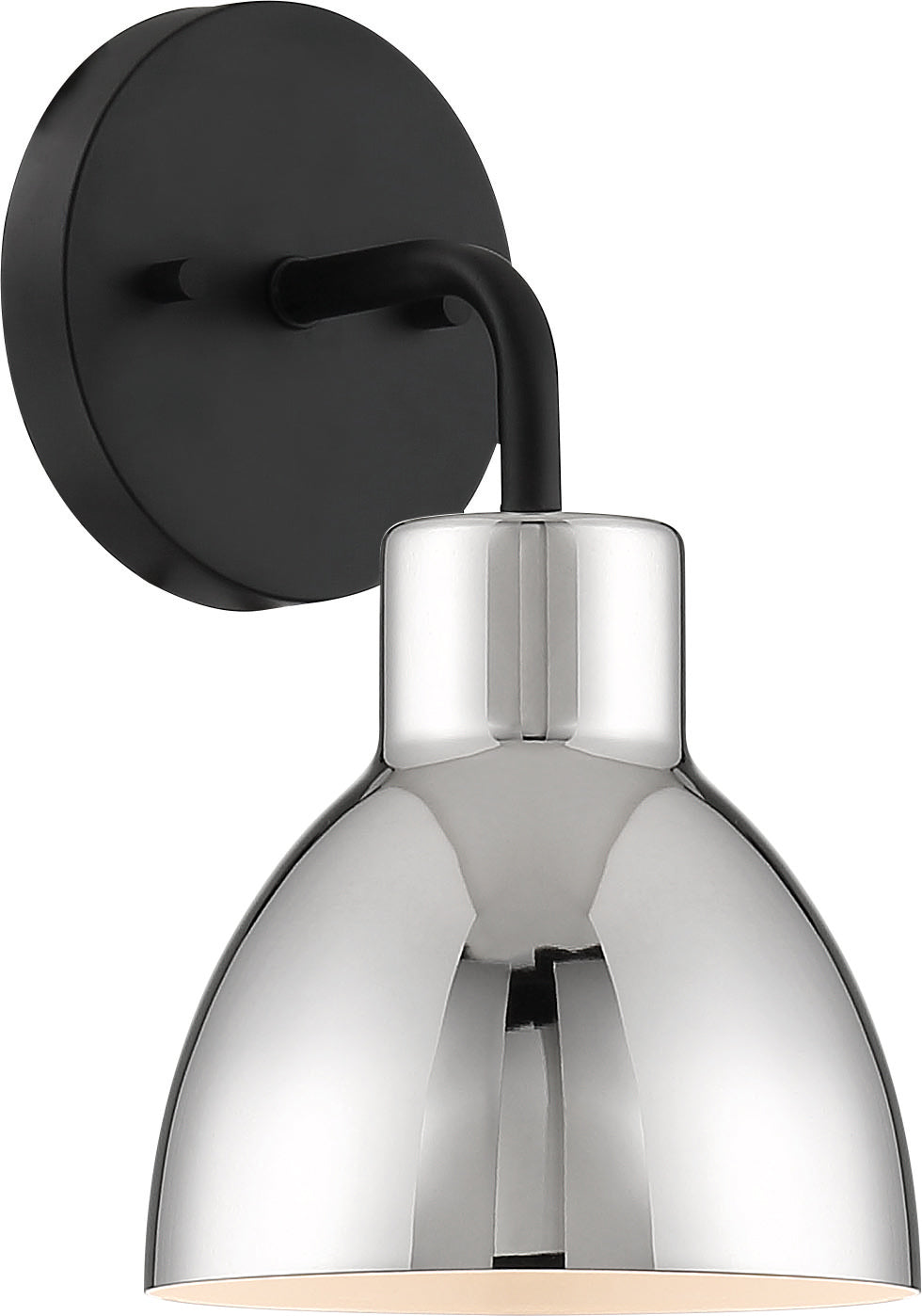 Nuvo Lighting - 60-6771 - One Light Vanity - Sloan - Matte Black / Polished Nickel