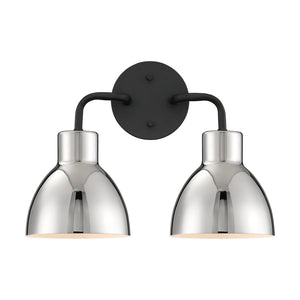 Nuvo Lighting - 60-6772 - Two Light Vanity - Sloan - Matte Black / Polished Nickel