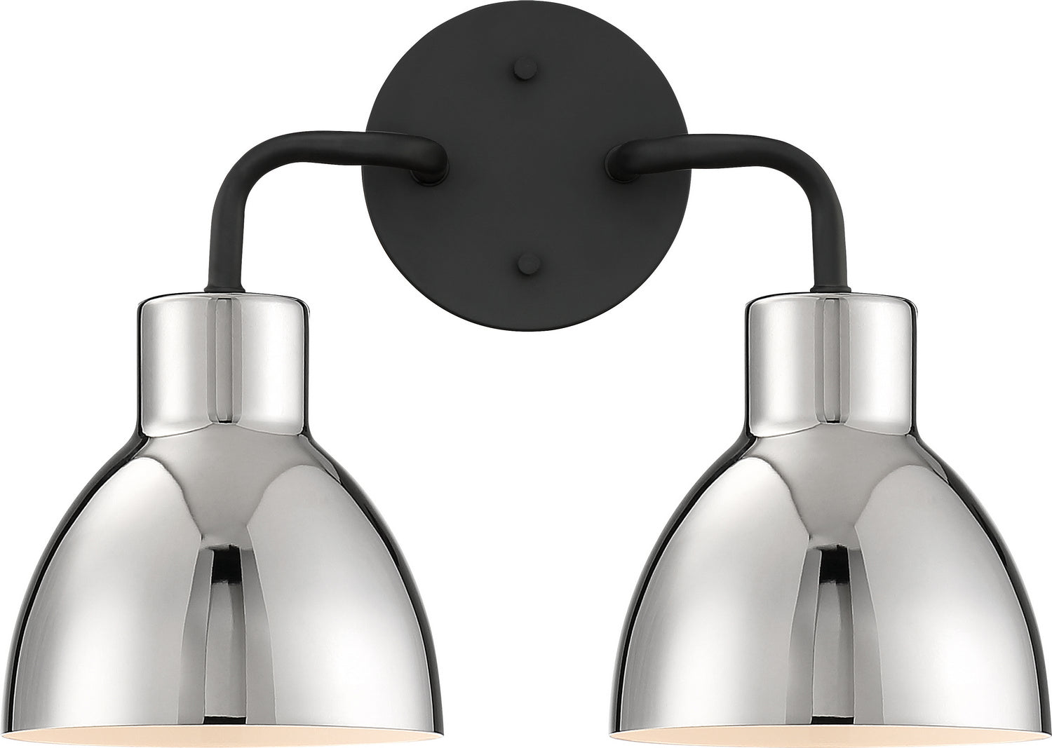 Nuvo Lighting - 60-6772 - Two Light Vanity - Sloan - Matte Black / Polished Nickel