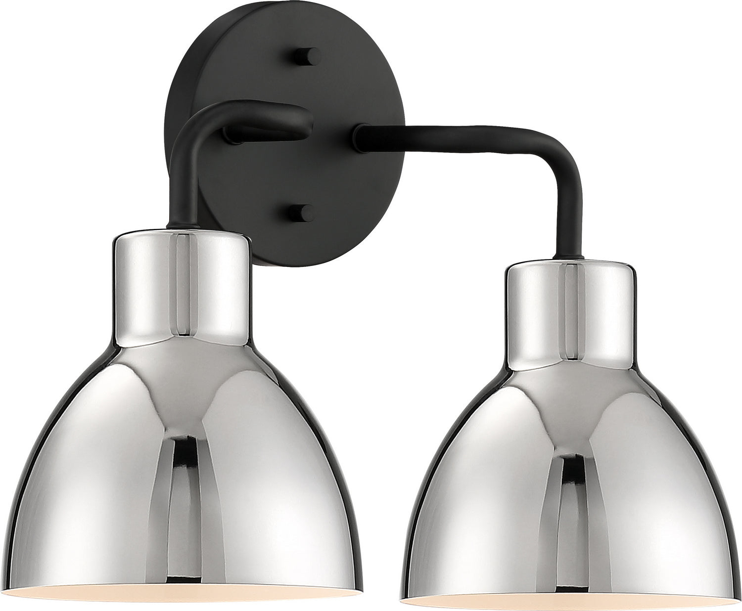 Nuvo Lighting - 60-6772 - Two Light Vanity - Sloan - Matte Black / Polished Nickel