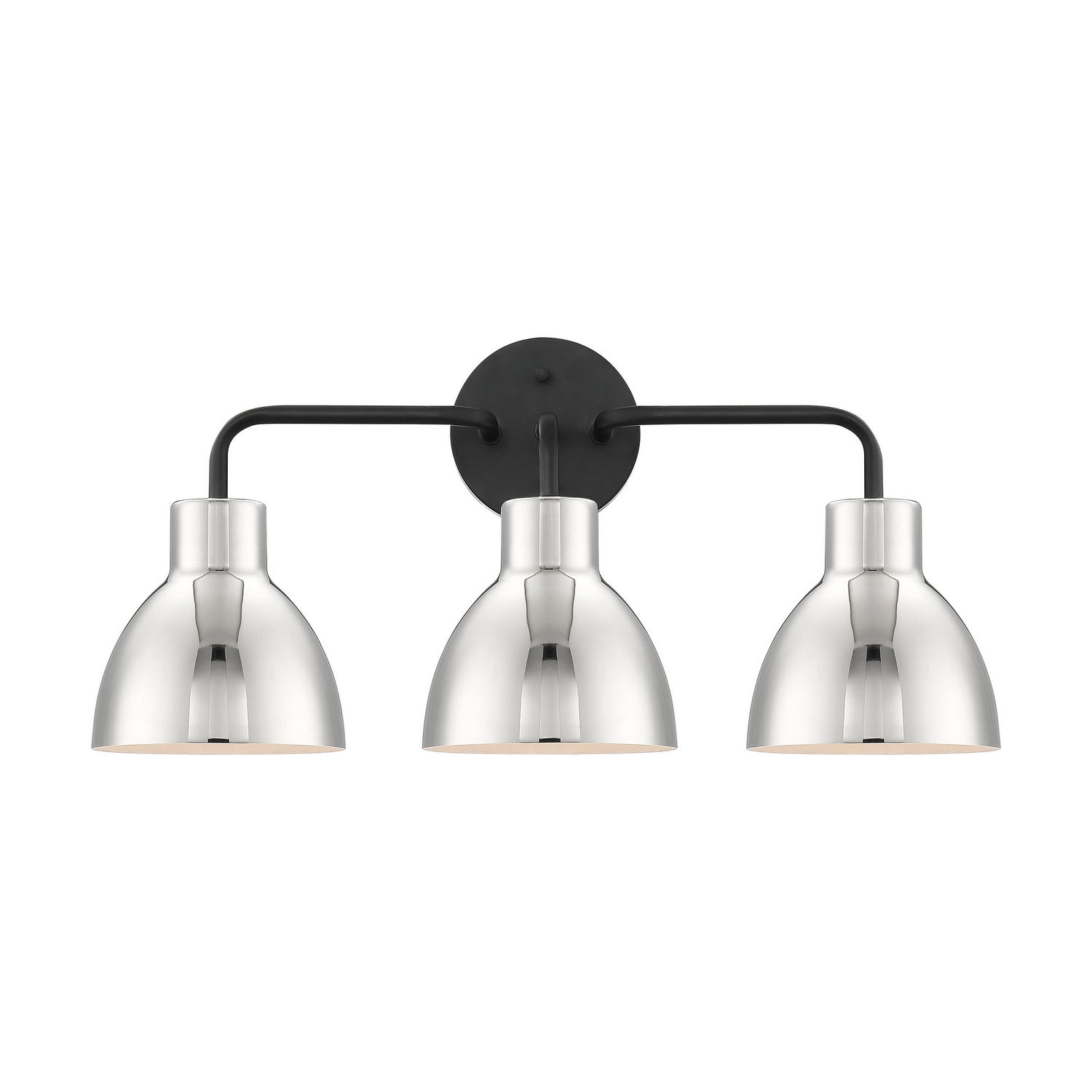 Nuvo Lighting - 60-6773 - Three Light Vanity - Sloan - Matte Black / Polished Nickel