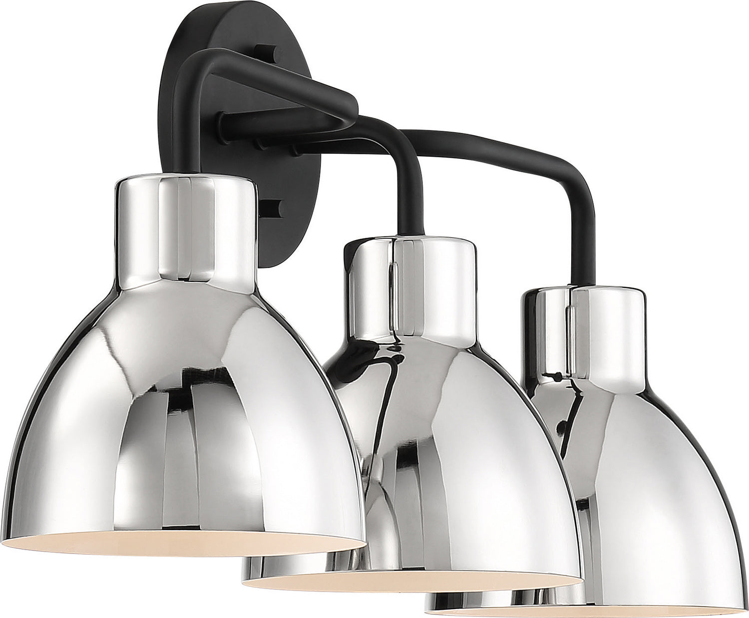 Nuvo Lighting - 60-6773 - Three Light Vanity - Sloan - Matte Black / Polished Nickel