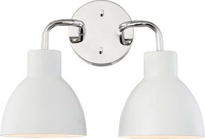 Nuvo Lighting - 60-6782 - Two Light Vanity - Sloan - Polished Nickel / White