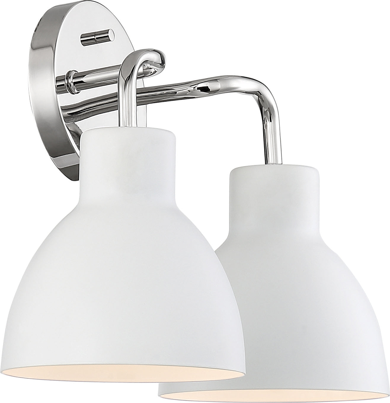 Nuvo Lighting - 60-6782 - Two Light Vanity - Sloan - Polished Nickel / White