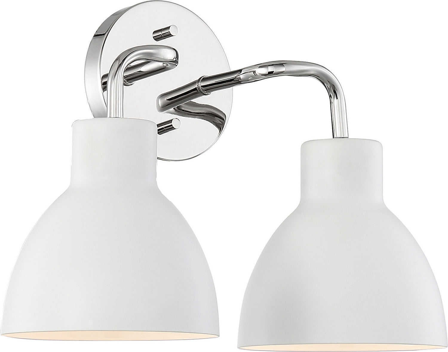 Nuvo Lighting - 60-6782 - Two Light Vanity - Sloan - Polished Nickel / White