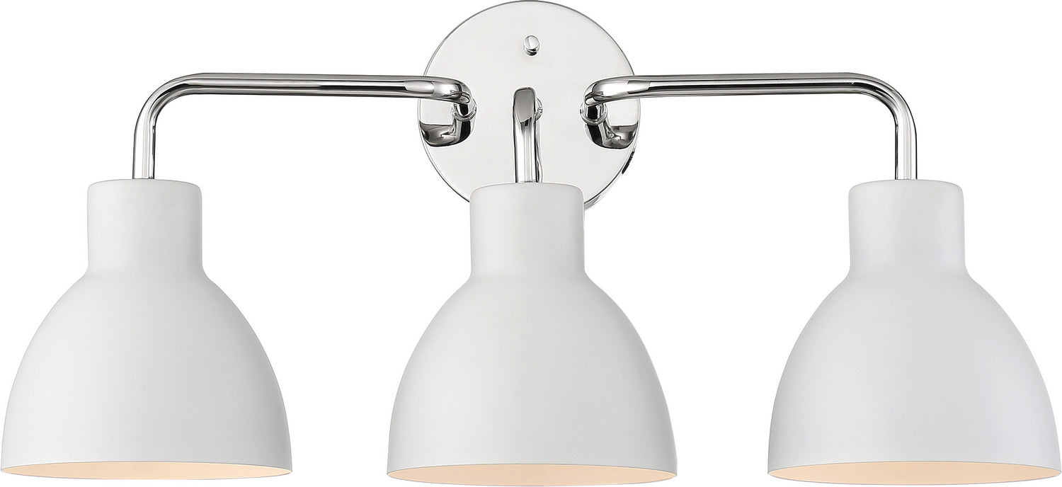 Nuvo Lighting - 60-6783 - Three Light Vanity - Sloan - Polished Nickel / White