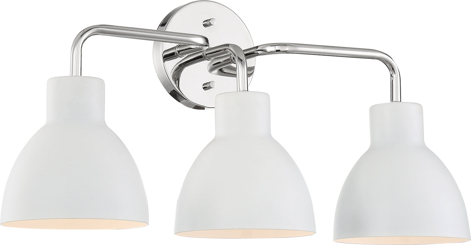 Nuvo Lighting - 60-6783 - Three Light Vanity - Sloan - Polished Nickel / White