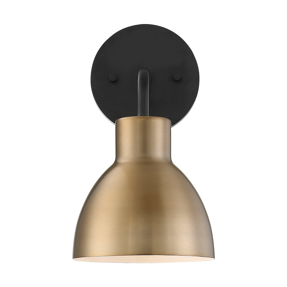 Nuvo Lighting - 60-6791 - One Light Vanity - Sloan - Matte Black / Burnished Brass