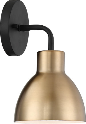 Nuvo Lighting - 60-6791 - One Light Vanity - Sloan - Matte Black / Burnished Brass