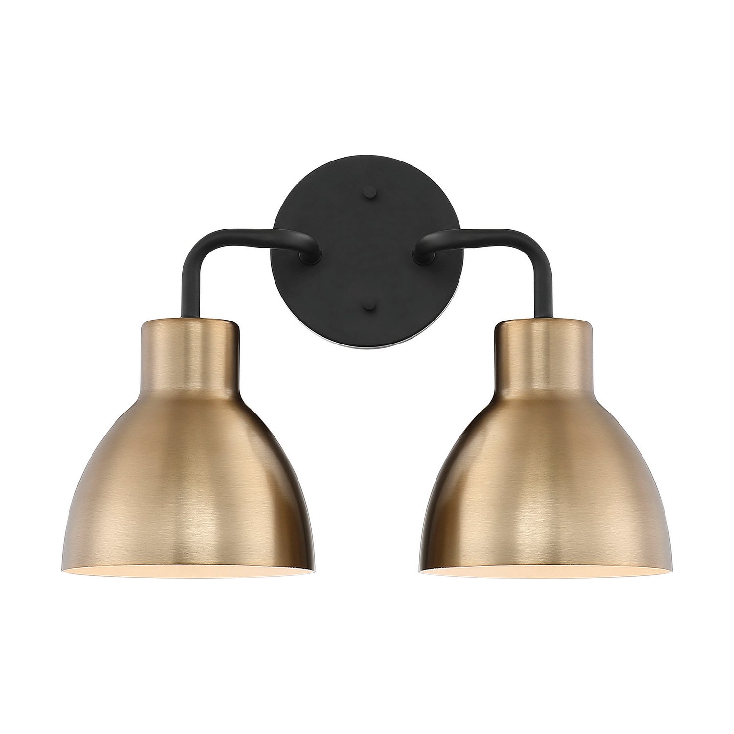 Nuvo Lighting - 60-6792 - Two Light Vanity - Sloan - Matte Black / Burnished Brass