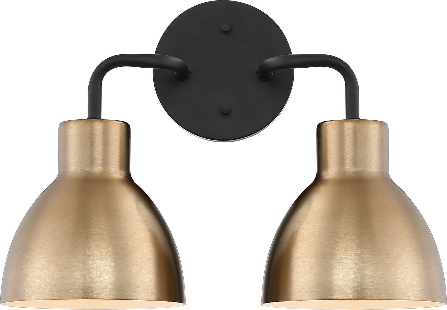 Nuvo Lighting - 60-6792 - Two Light Vanity - Sloan - Matte Black / Burnished Brass