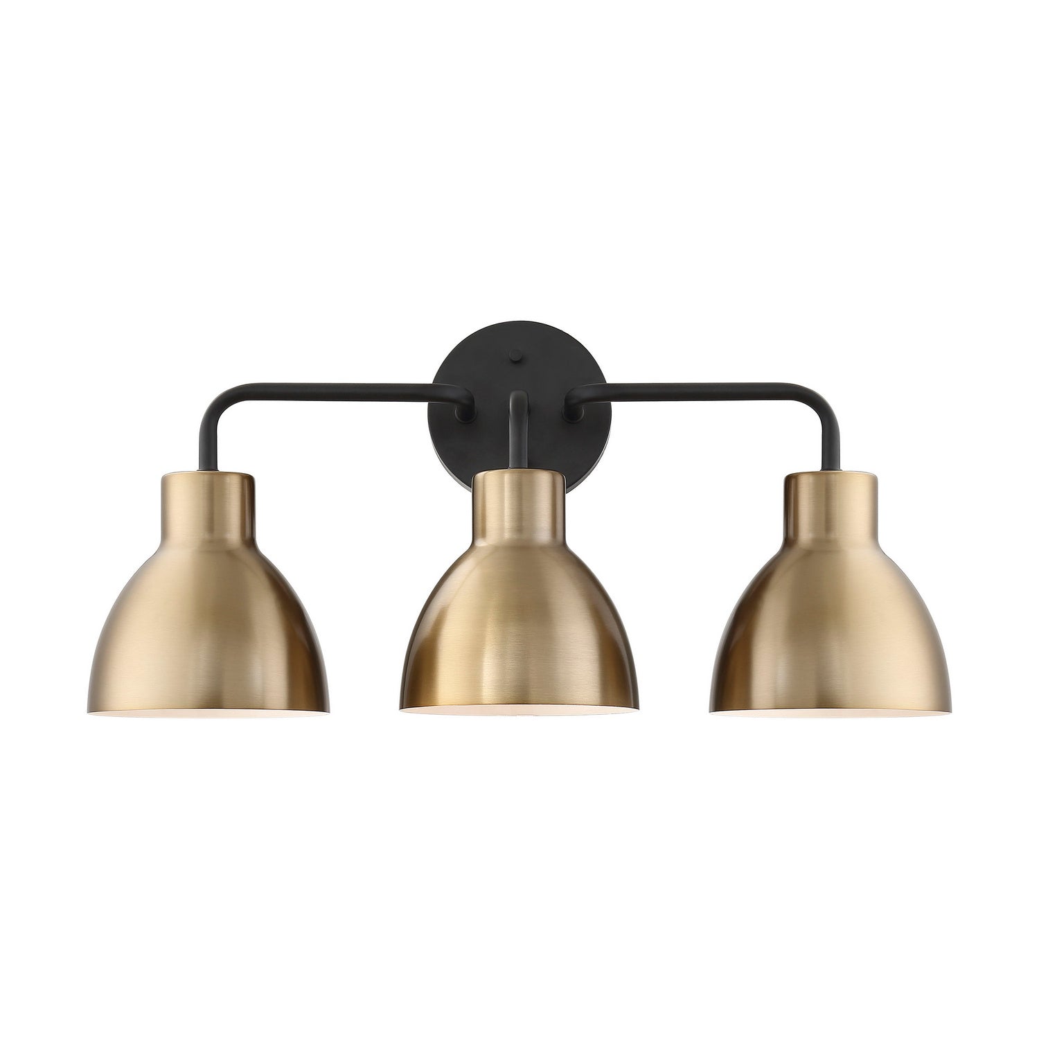 Nuvo Lighting - 60-6793 - Three Light Vanity - Sloan - Matte Black / Burnished Brass