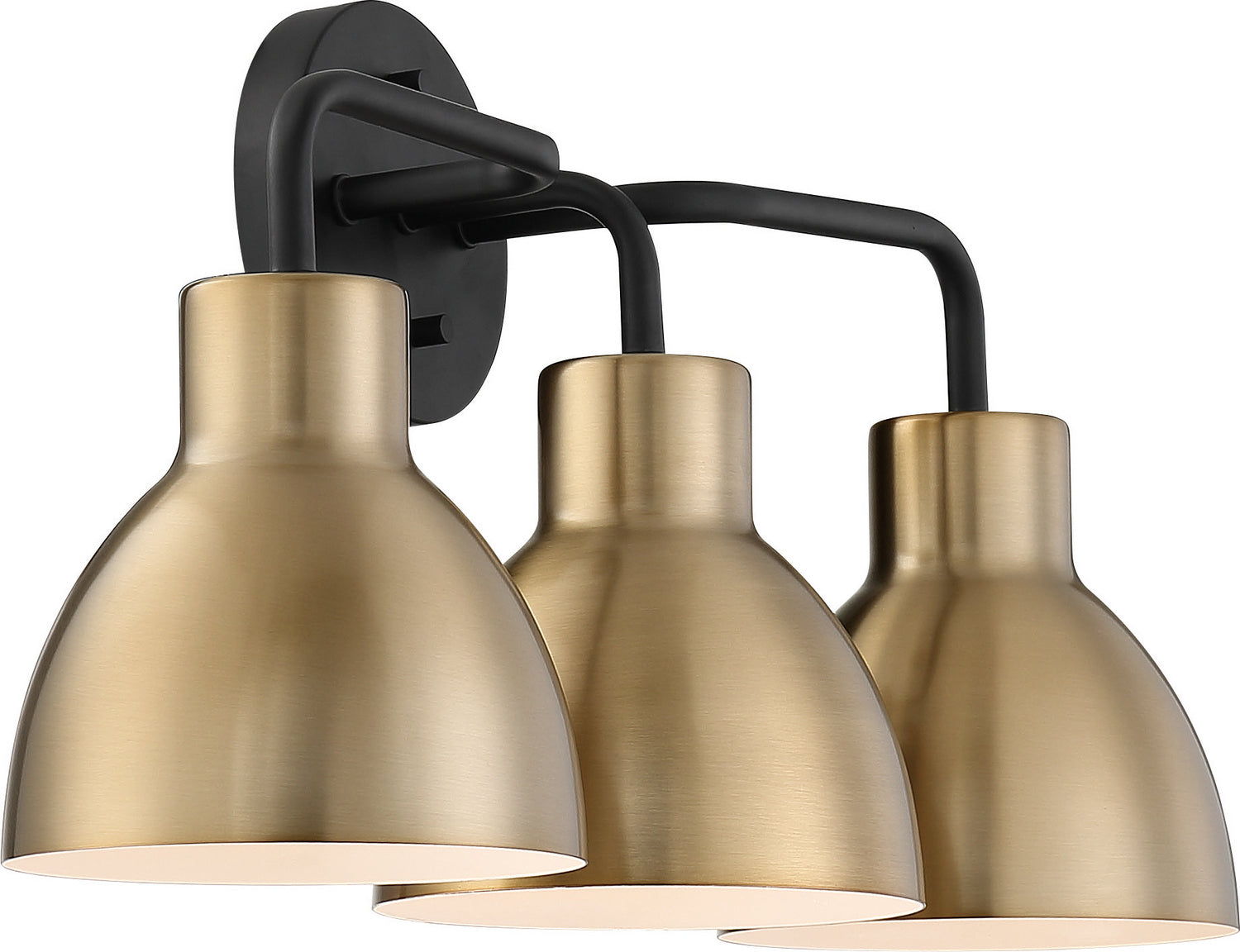 Nuvo Lighting - 60-6793 - Three Light Vanity - Sloan - Matte Black / Burnished Brass