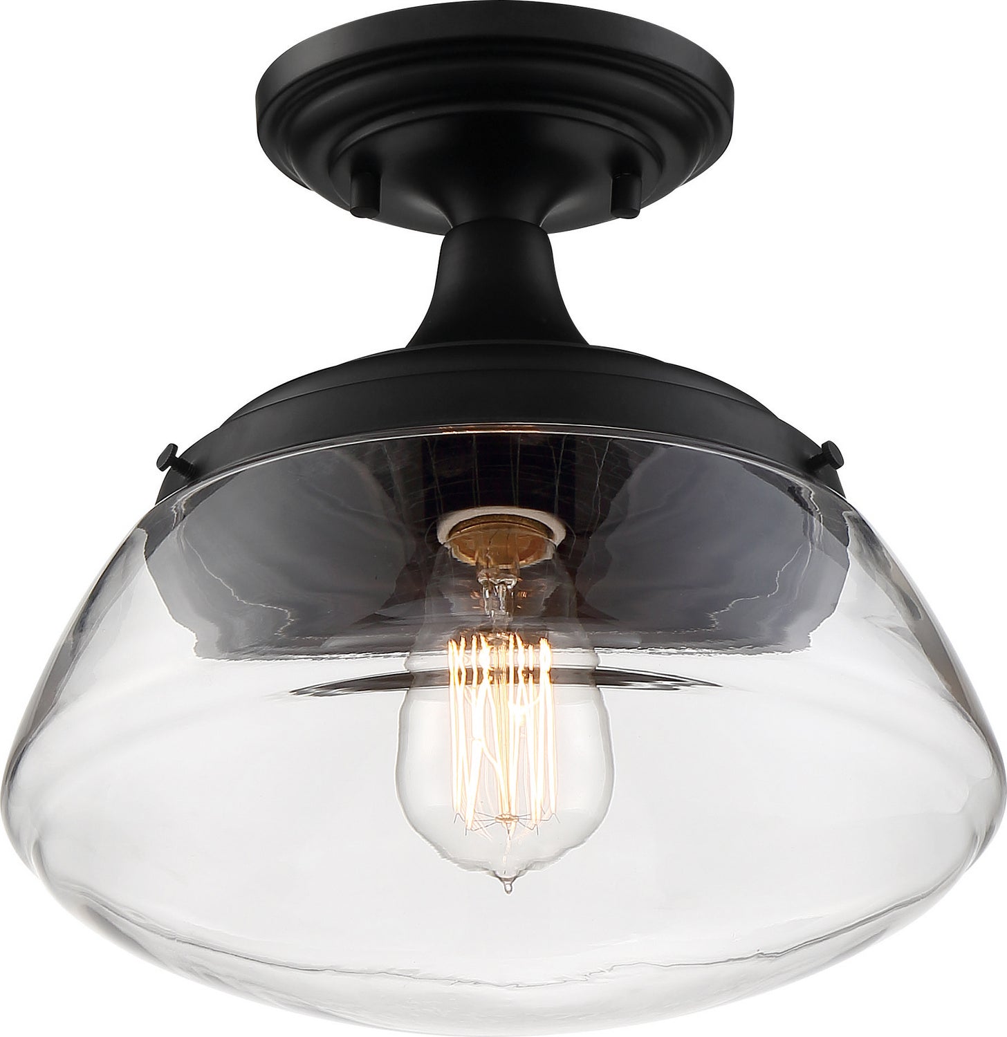 Nuvo Lighting - 60-6799 - One Light Semi Flush Mount - Kew - Aged Bronze / Clear