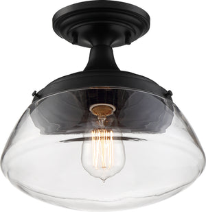 Nuvo Lighting - 60-6799 - One Light Semi Flush Mount - Kew - Aged Bronze / Clear