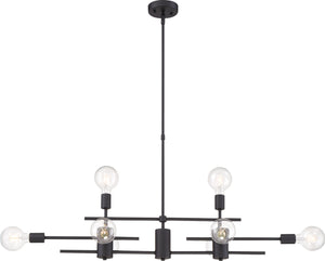 Nuvo Lighting - 60-6862 - Eight Light Island Pendant - Delphi - Black