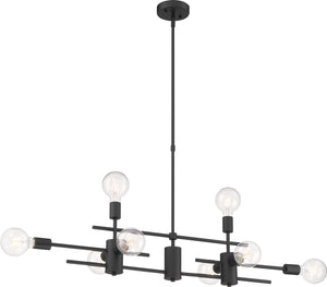 Nuvo Lighting - 60-6862 - Eight Light Island Pendant - Delphi - Black