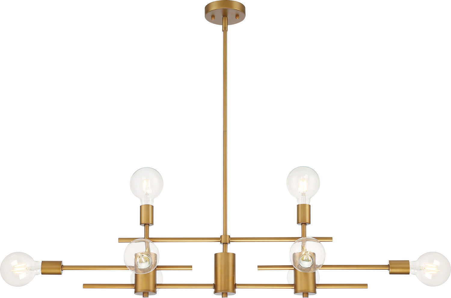 Nuvo Lighting - 60-6872 - Eight Light Island Pendant - Delphi - Aged Gold