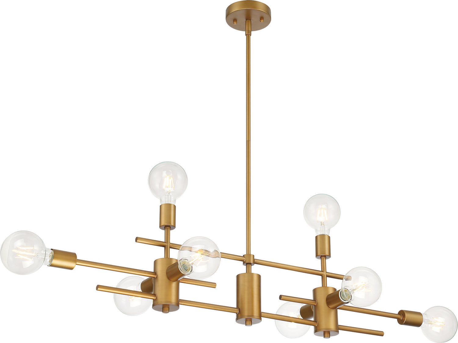 Nuvo Lighting - 60-6872 - Eight Light Island Pendant - Delphi - Aged Gold