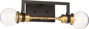 Nuvo Lighting - 60-6972 - Two Light Vanity - Intention - Warm Brass / Black