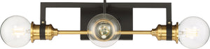 Nuvo Lighting - 60-6973 - Three Light Vanity - Intention - Warm Brass / Black