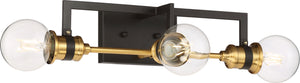 Nuvo Lighting - 60-6973 - Three Light Vanity - Intention - Warm Brass / Black