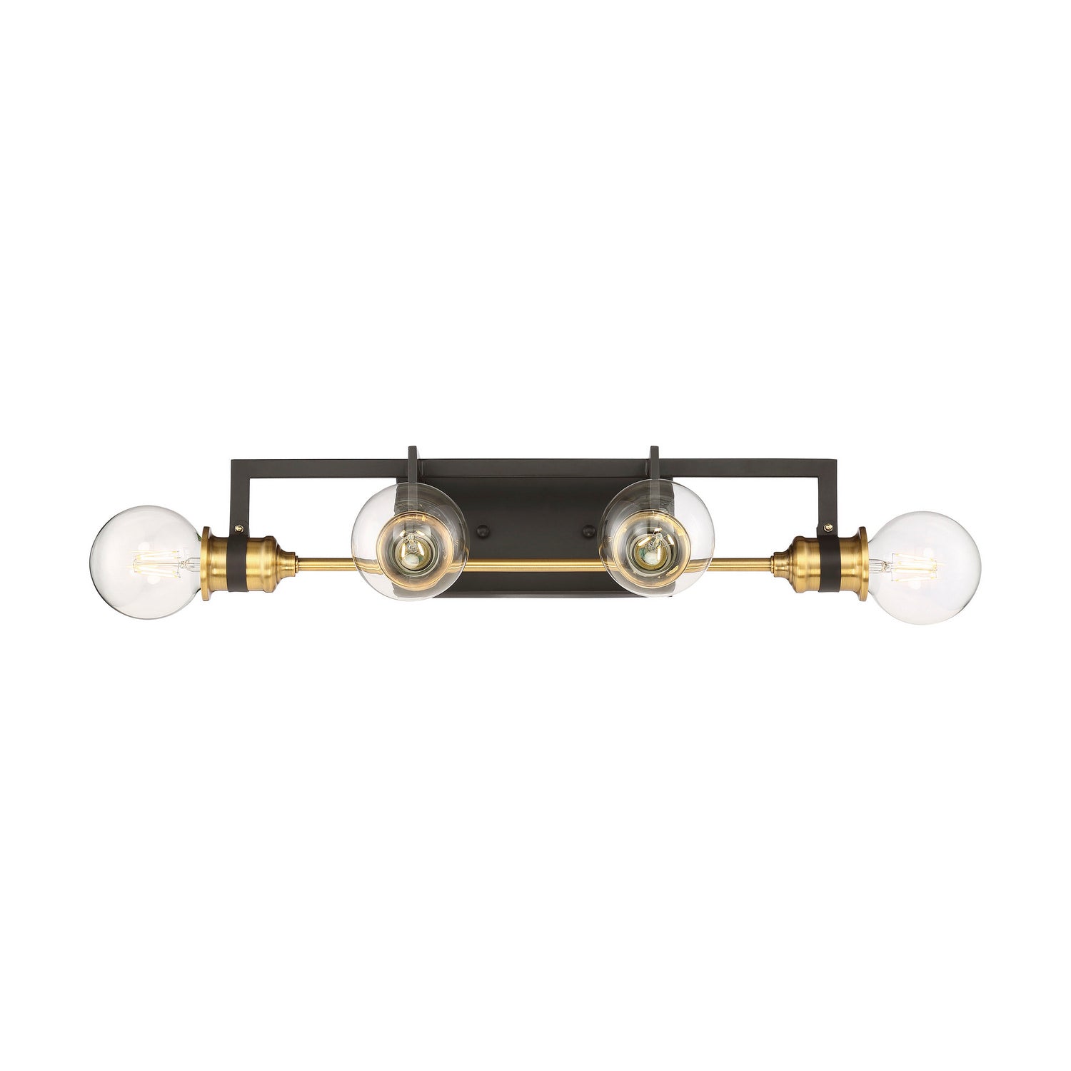 Nuvo Lighting - 60-6974 - Four Light Vanity - Intention - Warm Brass / Black