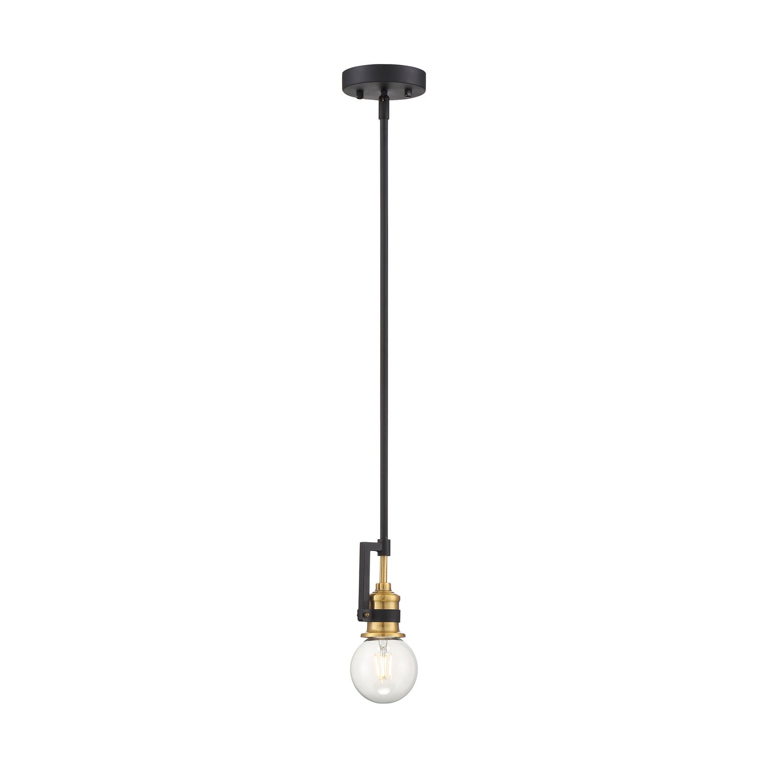 Nuvo Lighting - 60-6975 - One Light Mini Pendant - Intention - Warm Brass / Black